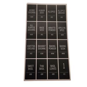 Spice and Baking Label Set